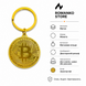 Брелок Bitcoin золотистий для ключів, сумки або рюкзака 177 фото 1