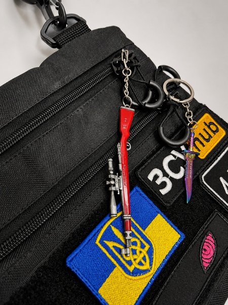 Черная сумка через плечо из Cordura, 30&times;24 см, с велкро панелей 095 фото