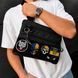 Чорна сумка через плече Cordura 30&times;24 см з велкро панеллю 095 фото 5