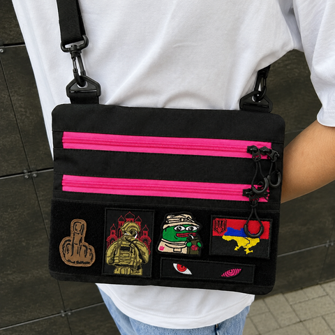 Тактическая сумка для патчей Cordura 1000D черная с кобурой 30&times;24 см водонепроницаемая унисекс 159 фото