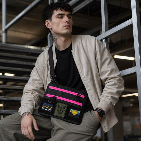 Тактическая сумка для патчей Cordura 1000D черная с кобурой 30&times;24 см водонепроницаемая унисекс 159 фото