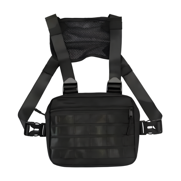 Тактична нагрудна сумка з Cordura 1000D, розгрузка чоловіча чорна 125 фото