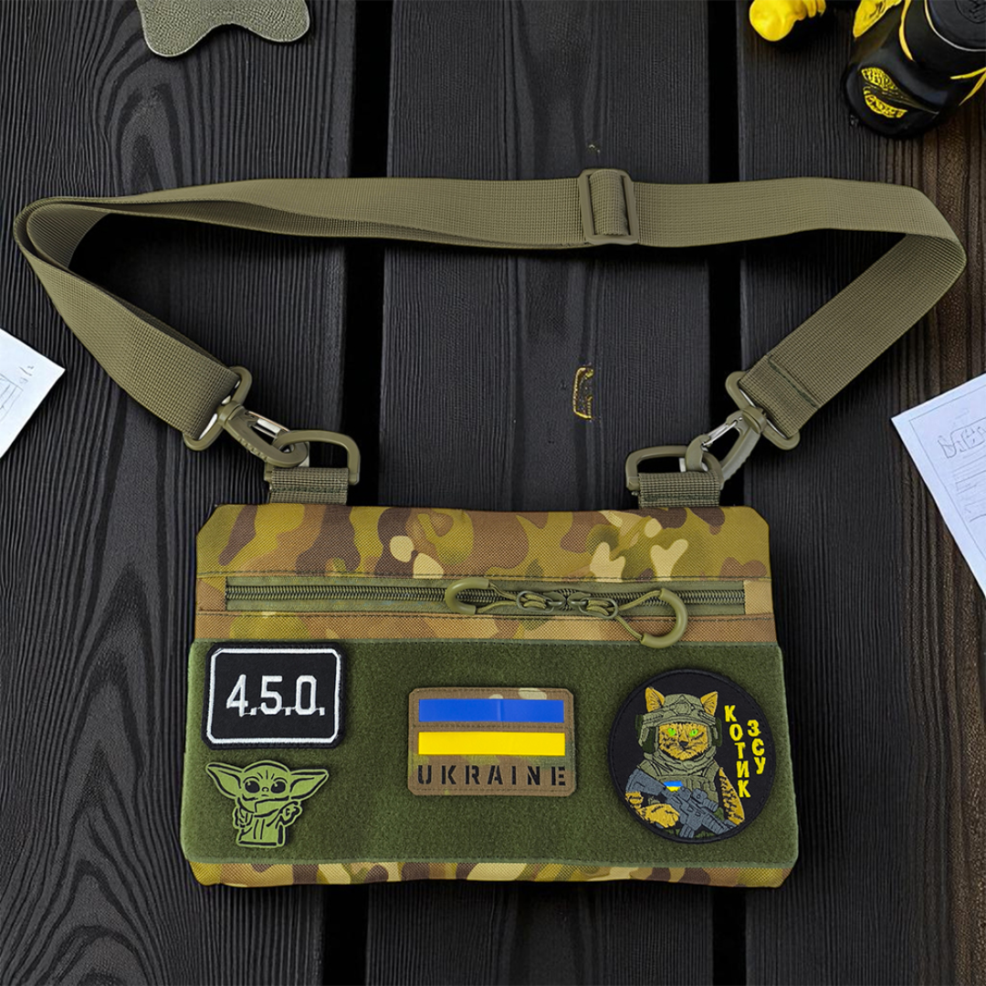 Молодіжна тактична сумка для патчів на плече з 4 кишенями multicam 128 фото