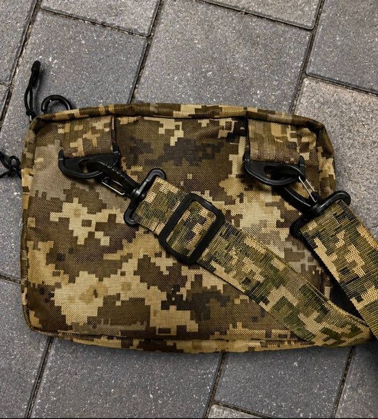 Сумка мессенджер через плечо с панелью Velcro (велкро) Standard городская (пиксель) 174 фото