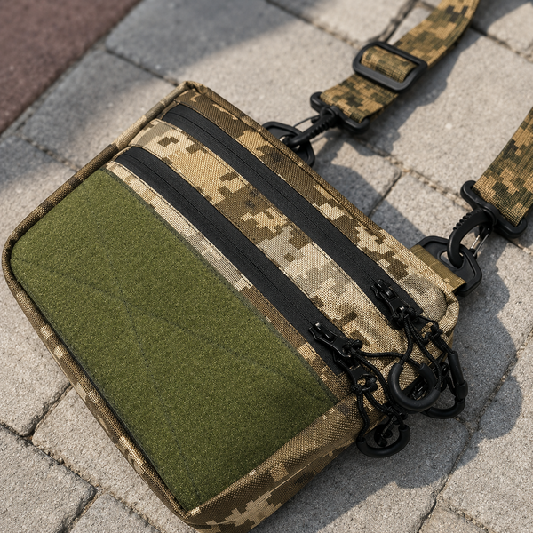 Сумка мессенджер через плечо с панелью Velcro (велкро) Standard городская (пиксель) 174 фото